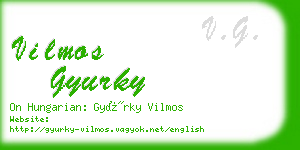 vilmos gyurky business card